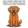 Lab Dog with Glasses Saying