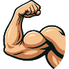 Strong biceps illustration