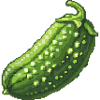 Pixel Concombre Vert Rétro