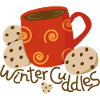 Cup of hot chocolate with cookies