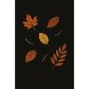 Autumn leaves on dark background