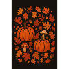 Autumn Pattern Pumpkins and Mushrooms