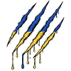 Ukraine Flag Claw - Scratch Mark