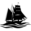 black boat and travel