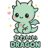 Little Kawaii Dragon with Hearts