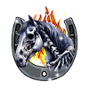 Hufeisen Halloween Pferd Skull
