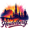 Heidelberg city silhouette magnificent gift