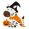 Cute Halloween Zebra