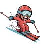 Funny Comic Skier