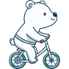 Kawaii Cycling Bear
