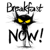 Grim Black Cat – Breakfast NOW!