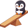 Cute Penguin Cartoon Friends Friendship