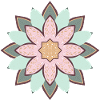 Pastel Mandala Flower Star