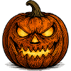 Spooky Pumpkin Halloween Motif Shirt