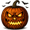 Spooky Pumpkin with Bats Halloween Shirt
