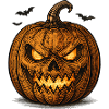 Spooky Pumpkin with Bats Halloween Shirt
