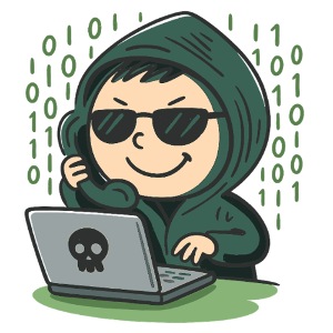 Cartoon Hacker Kid Laptop codering T-shirt