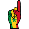 Main du drapeau du Sénégal