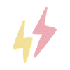 Pastel Twin Lightning Sketch