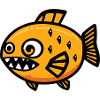 Piranha Fish Halloween Comic Funny