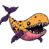 Whale Halloween Comic Funny