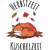 Sleeping fox in autumn cuddle time