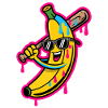Banana Cartoon Baseball Humor