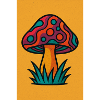 Farbexplosion Pilz Motiv