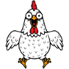 Funny Crazy Chicken