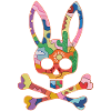 Rainbow Skull Bunny Patch