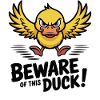 Beware This Duck Cartoon Attitude