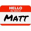 Bonjour, je m’appelle Matt Étiquette Étiquette