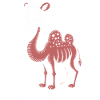 Spooky Camel Ghost in Desert