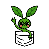 Green Bowtruckle with glasses – friendly