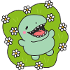 Happy Dinosaur in Spring