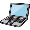  Laptop-Illustration Blau