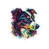 Farbexplosion Hundeporträt