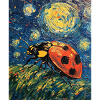 Marienkäfer Van Gogh Style Starry Night