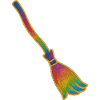 Zauberbesen | Hexenbesen | Regenbogenbesen Glitter