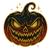 Citrouille d’Halloween | Citrouille scintillante galactique