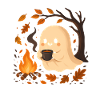 Herbstgeist am Lagerfeuer