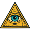 Oeil dans l’illustration du triangle