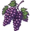 Pixel Grapes Violet Pixel Art