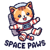 Space Paws – Chat pixel dans l’espace