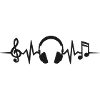 Music DJ Musician Headphones Heartbeat