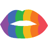 Regenbogenlippen Kunstprint