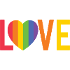 Rainbow Heart LOVE Design