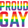 Proud Gay Rainbow Lettering