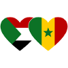 Soudan Sénégal Drapeau Coeur