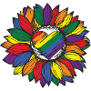 Regenbogen Sonnenblume Pride